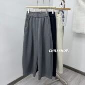 12.16 英英Chili 简约松紧腰韩系加绒百搭宽松气球裤