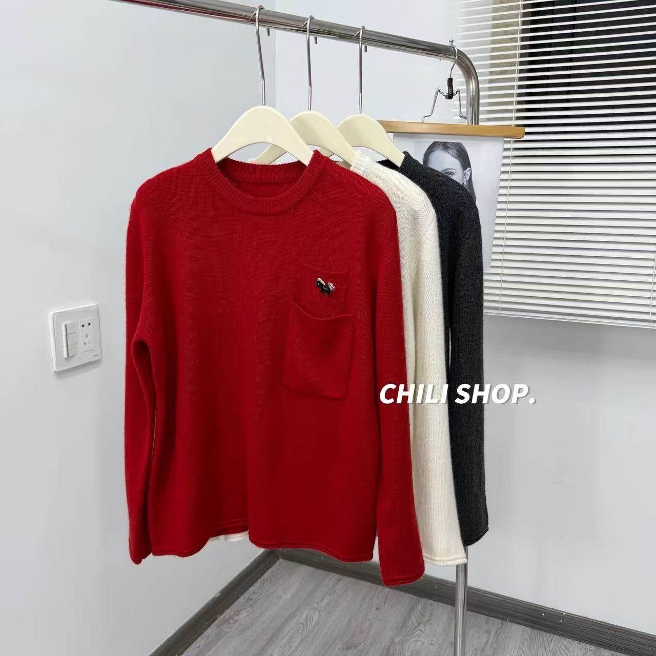 【英英Chili】卡通小马简约韩系减龄羊绒羊毛针织毛衣 01.03,女装/女士精品,毛针织衫,淘宝优惠券,粉丝福利购,淘宝优惠卷