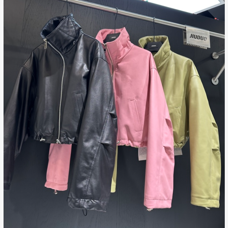 【英英Chili】韩系宽松酷甜设计师款进口绵羊皮90白鹅绒服 12.05