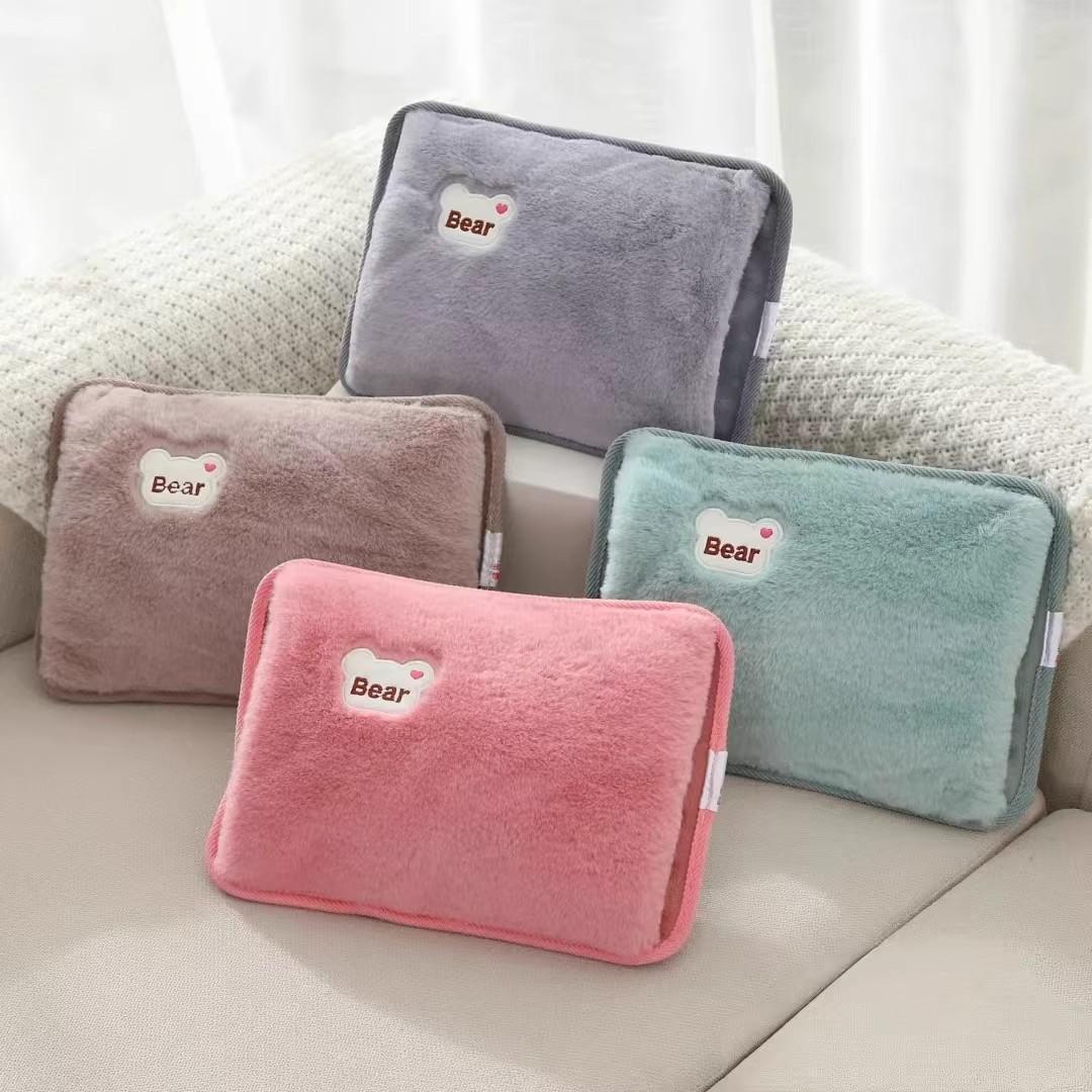 冬天可爱充电款暖手宝毛绒注水