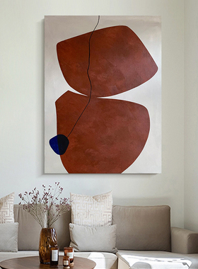 E painting手绘油画 《晚夏》后现代样板间客厅餐厅卧室艺术挂画