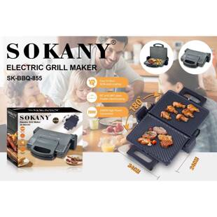 外贸SOKANY855牛排机烧烤煎烤器三明治机ELECTRIC GRILL MAKER