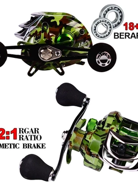 PRO BEROS金属水滴轮18+1轴路亚鱼线轮7:2:1海钓渔轮渔具225G