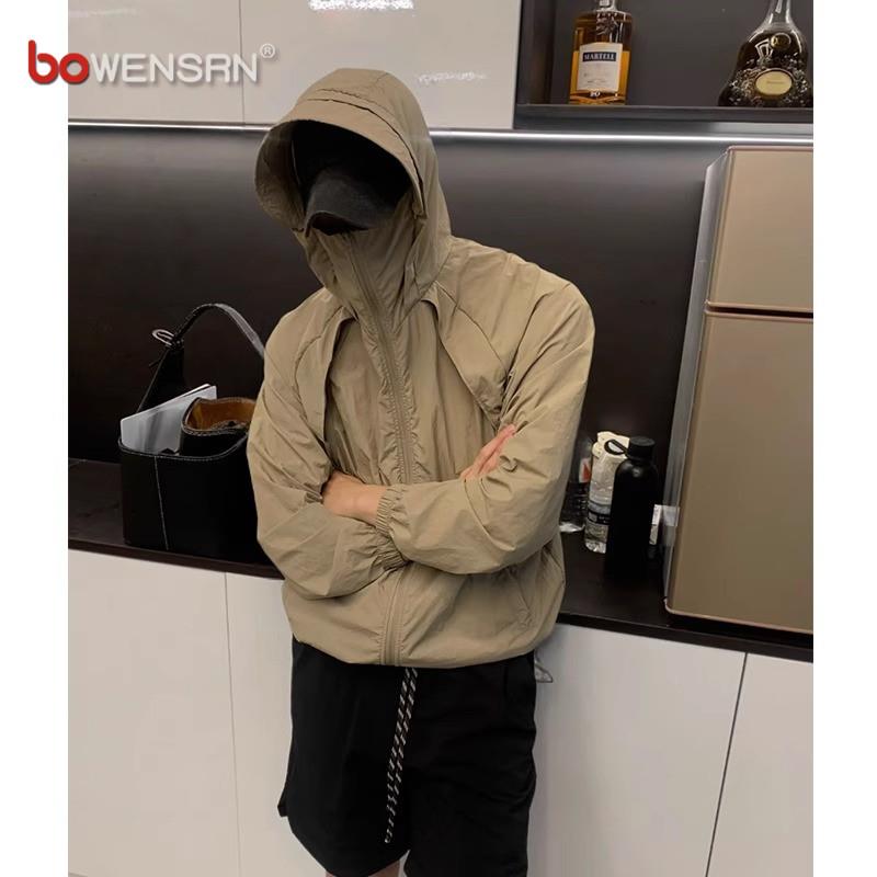 冰丝速干防晒衣男款2025新款夏季薄款透气解构连帽防晒服男士外套