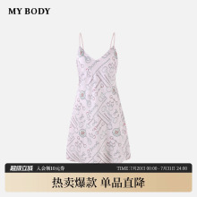 商场同款MYBODY睡裙女春夏超薄款带胸垫性感V领丝滑吊带家居短裙