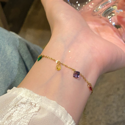 七彩石缤纷手链女多巴胺俏皮感