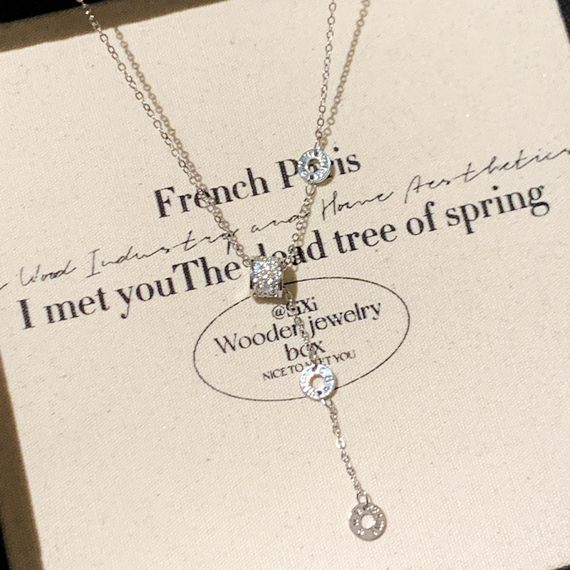 微镶重工小蛮腰项链轻奢小众流苏吊坠锁骨链颈链项链女款2026新款