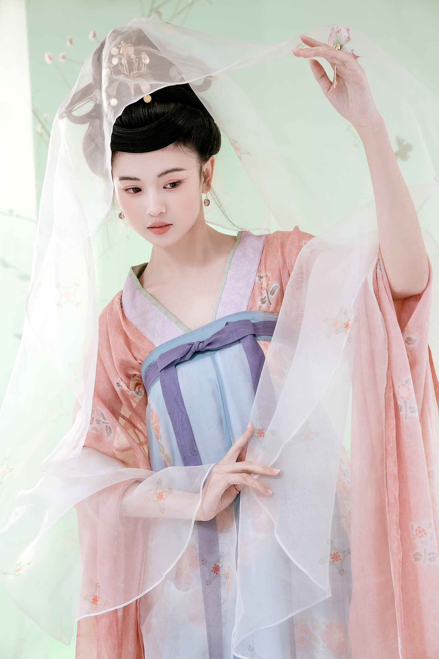 现货售完绝版真丝唐制大袖襦衫裙