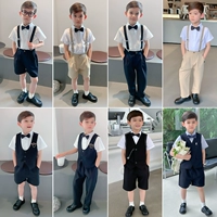 Детский костюм мальчика цветочника, летнее пианино, пиджак классического кроя, в британском стиле, для подиума