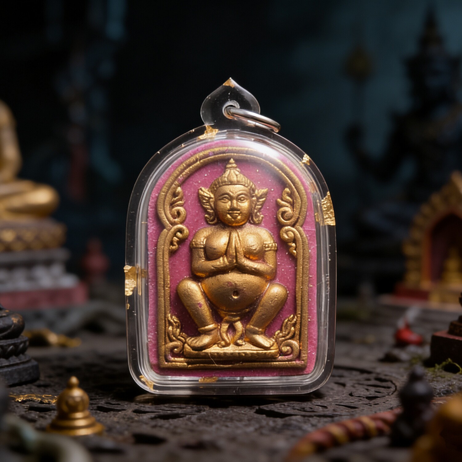 泰佛佑泰国佛牌 龙婆念 2552南平妈妈吊坠 防水壳