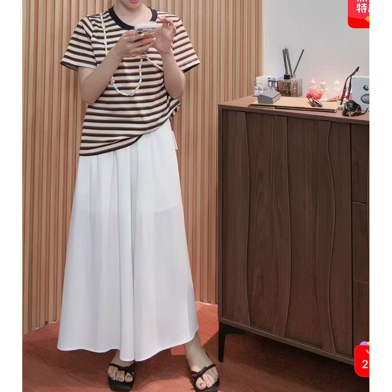 （巧玲）晟冉国际【夏季新款】休闲风阔腿裤裙2069