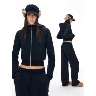 立体剪裁直筒卫裤 CLIMAX 连帽卫衣 收腰加绒拉炼开衫 VISION短款