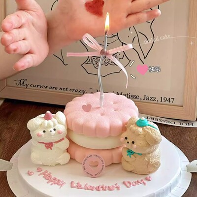 2.14情人节网红软胶修狗蛋糕装饰