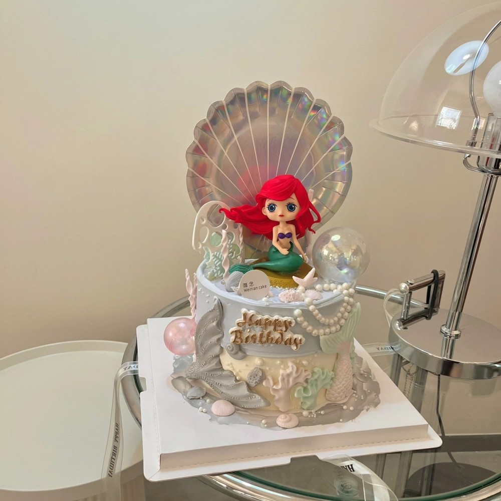 贝壳美人鱼蛋糕装饰围边摆件鱼鳞片人鱼小公主生日派对甜品台插件,节庆用品/礼品,节日装扮用品,淘宝优惠券,粉丝福利购,淘宝优惠卷