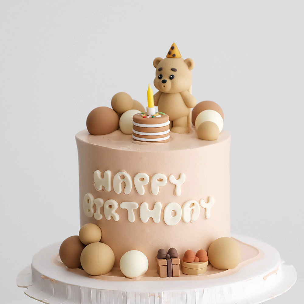 吹蜡烛小熊蛋糕装饰摆件软胶白球爱心礼盒儿童ins风帽子生日插件,节庆用品/礼品,节日装扮用品,淘宝优惠券,粉丝福利购,淘宝优惠卷