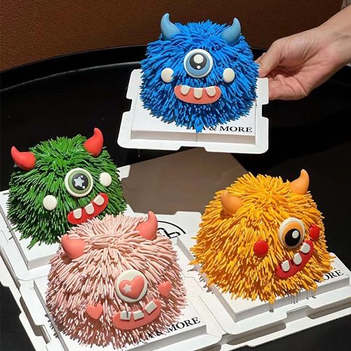 万圣节蛋糕装饰摆件可爱小怪兽独