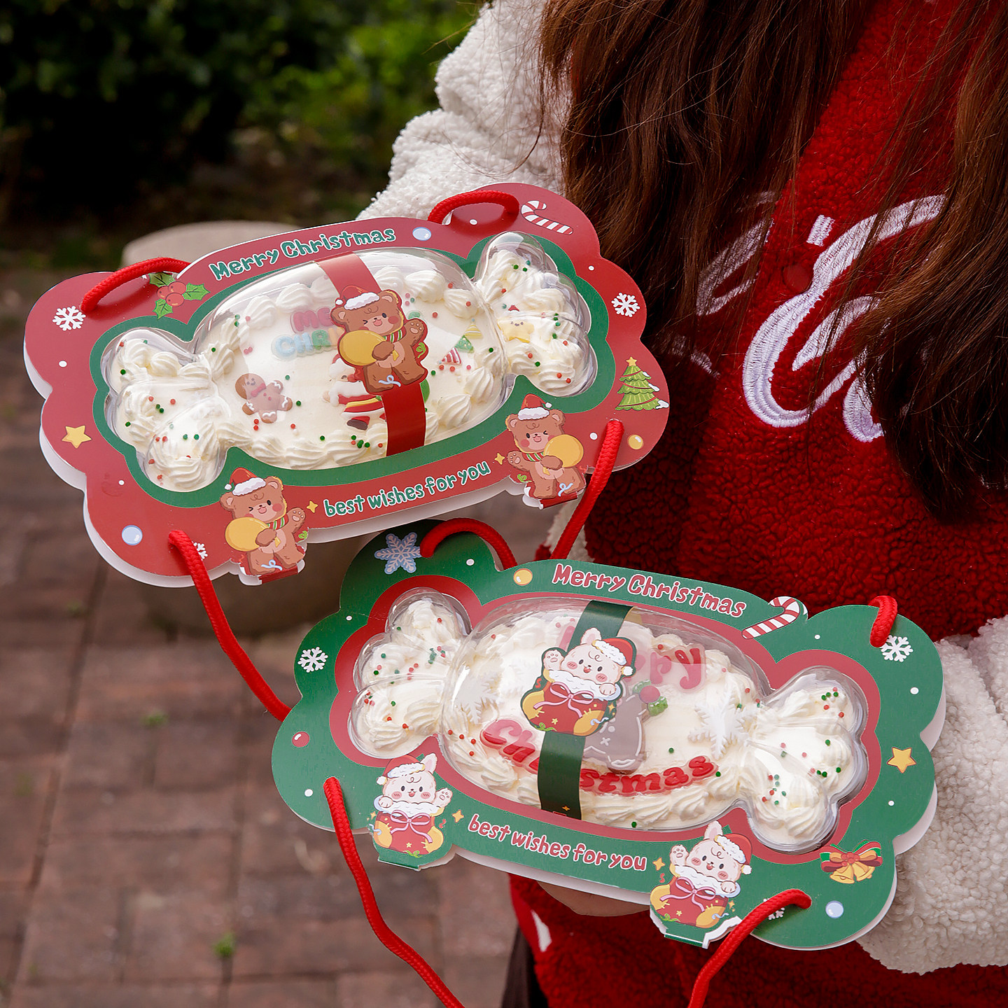 2025圣诞节糖果盒蛋糕装饰圣诞吸塑打包盒平安夜糖果手提盒子插牌,节庆用品/礼品,节日装扮用品,淘宝优惠券,粉丝福利购,淘宝优惠卷