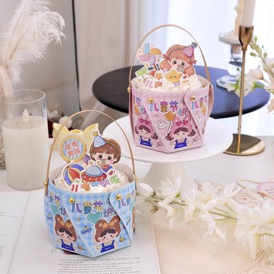 六一波波杯旋转手提蛋糕盒子优秀