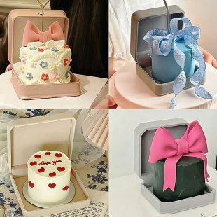 2.14情人节迷你蛋糕戒指盒2025情侣告白表白甜品烘焙打包小盒子
