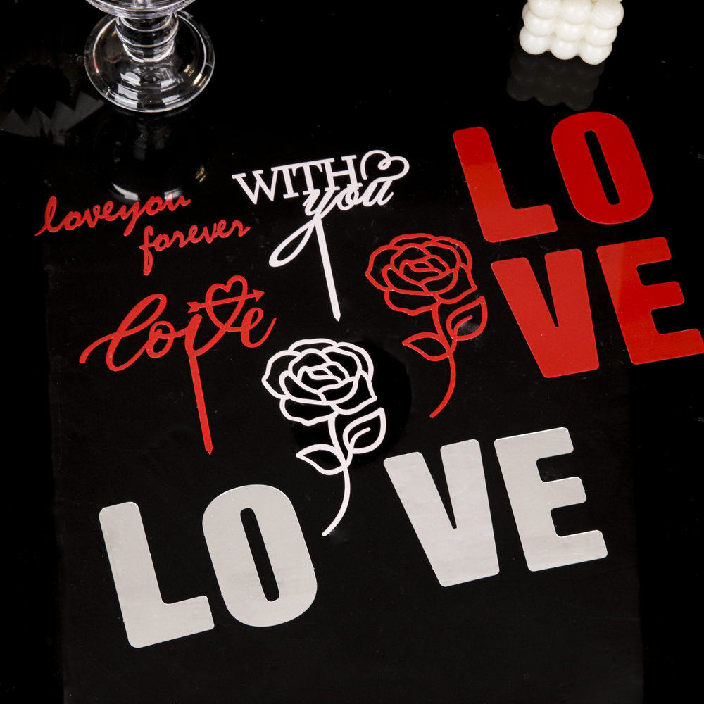 网红2.14情人节亚克力蛋糕装饰插牌红色LOVE玫瑰花情侣烘焙插件,节庆用品/礼品,节日装扮用品,淘宝优惠券,粉丝福利购,淘宝优惠卷