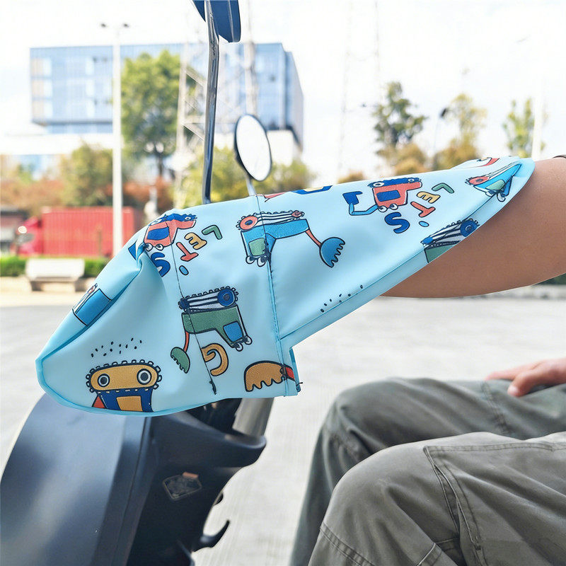 电动车防晒手套夏季电瓶摩托车手把套加长挡风罩遮阳防水四季通用