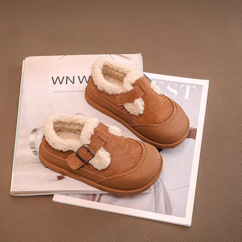 2026韩版女童加绒保暖毛毛鞋秋冬新款软底中小童博肯鞋男童豆豆鞋,女鞋,时尚雪地靴,淘宝优惠券,粉丝福利购,淘宝优惠卷