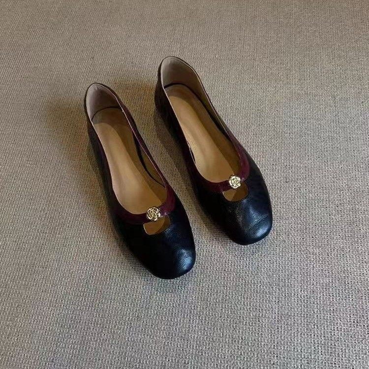 2026小众山茶花平底单鞋女秋新款法式复古浅口圆头小香风玛丽珍鞋,女鞋,婚鞋,淘宝优惠券,粉丝福利购,淘宝优惠卷