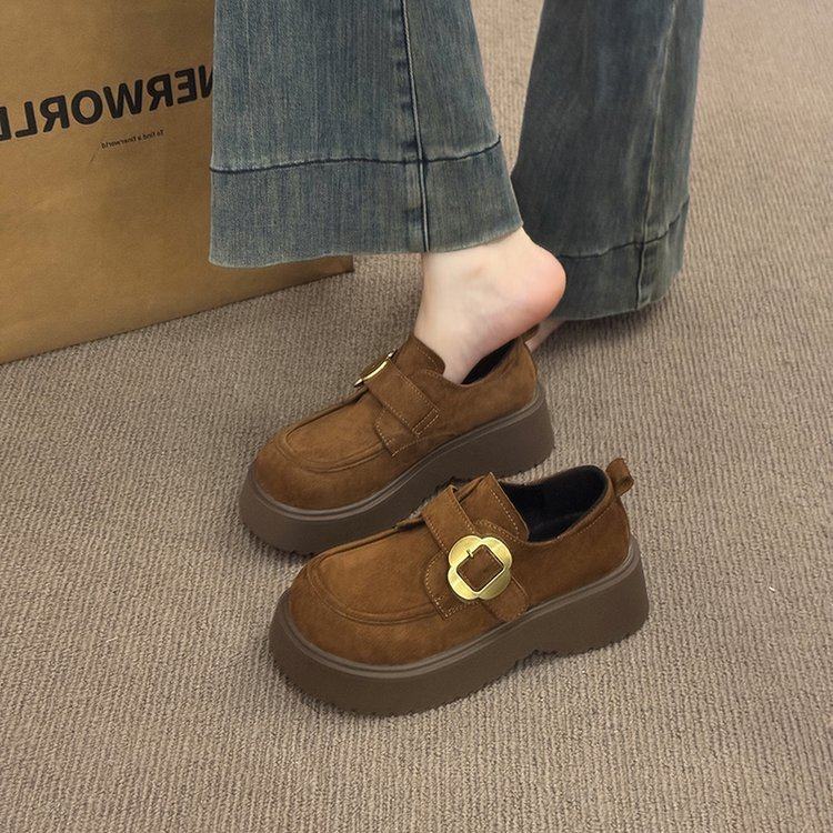 2026年新款厚底圆头一脚蹬女鞋增高显瘦乐福鞋百搭舒适懒人鞋女款,女鞋,勃肯鞋/软木鞋,淘宝优惠券,粉丝福利购,淘宝优惠卷