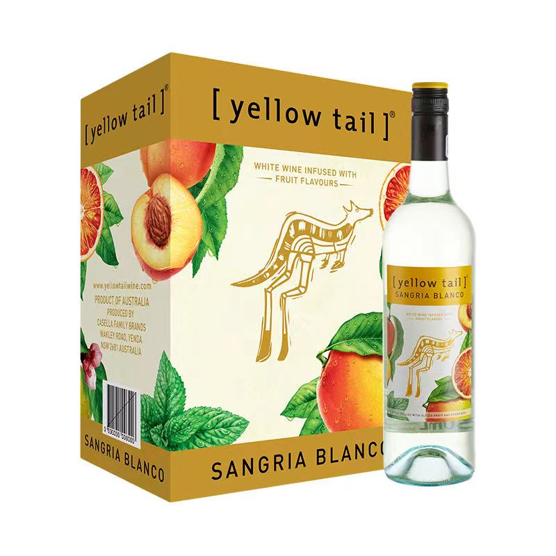 yellow tail黄尾袋鼠桑格利亚白葡萄酒澳洲原瓶进口葡萄酒洋酒