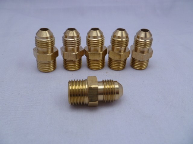 铜外丝直通接头M12X1.25-1/4公英外丝变径接头转换2分变M12X1.25