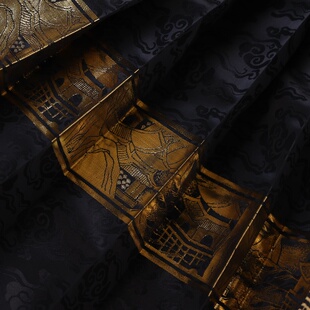 五号工坊原创山河织金新中式明制马面裙金丝汉服对襟立领上衣国风