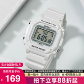 108WHC casio卡西欧手表男小方块运动款 女学生复古石英电子表F