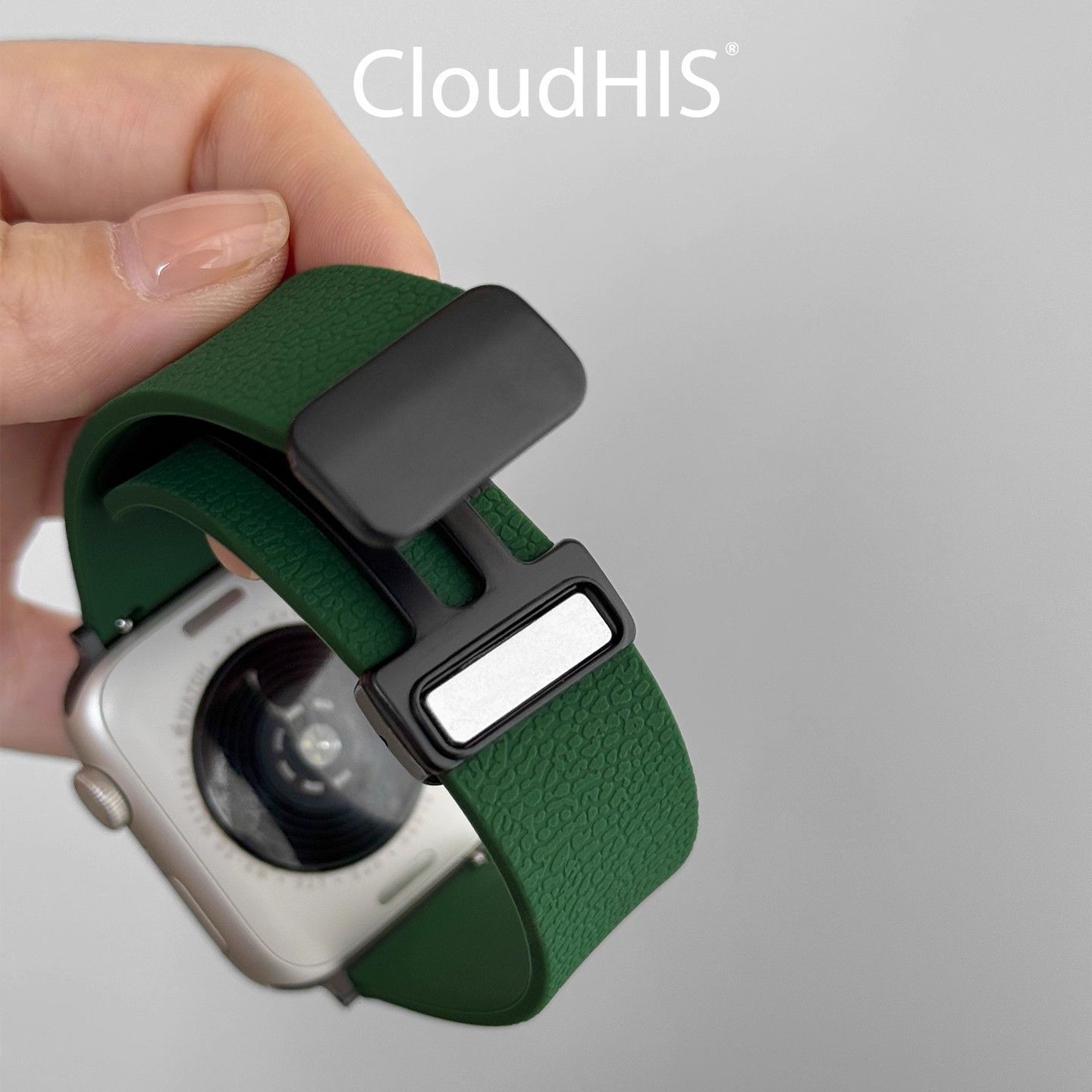 适用高驰COROS APEX Pro表带PACE4荔枝纹硅胶pace3磁吸运动手表带