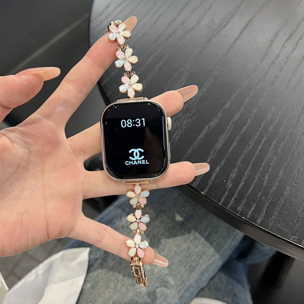 五瓣花金属手链适用荣耀手表X5i表带honor手腕带运动荣耀X5/荣耀5