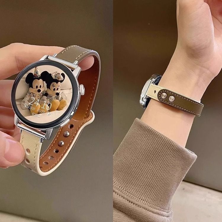 适用荣耀手表5Ultra表带荣耀手表5Ultra腕带小蛮腰双钉皮带款表带