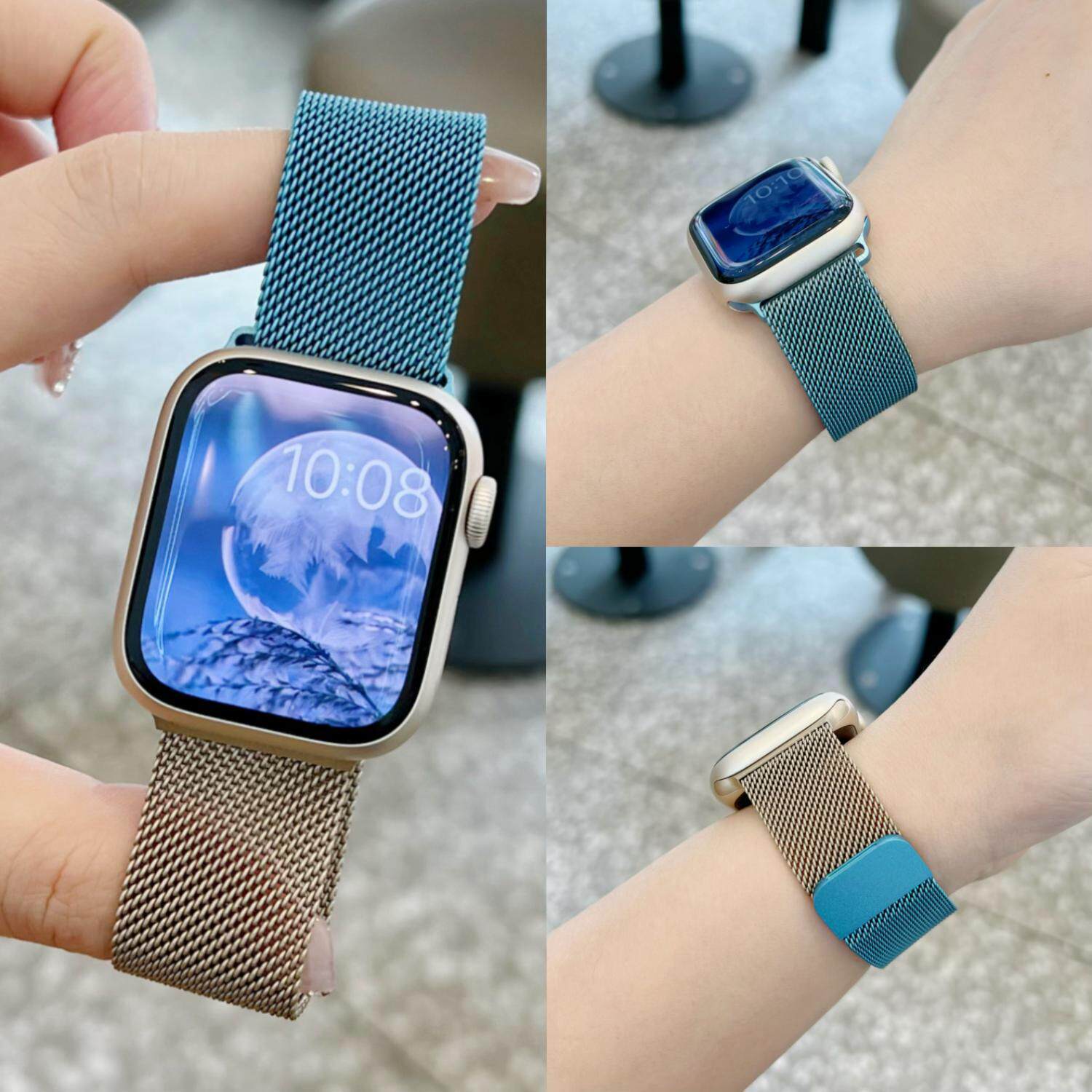适用新荣耀手表X5i金属表带Honor Watch X5i渐变色磁吸配连接器X5