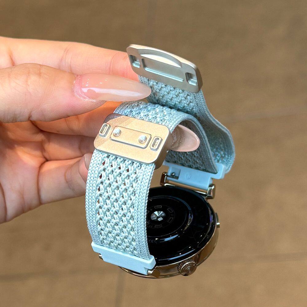 适用荣耀手表X5i表带尼龙针织镂空磁吸表带honor手腕带运动荣耀X5