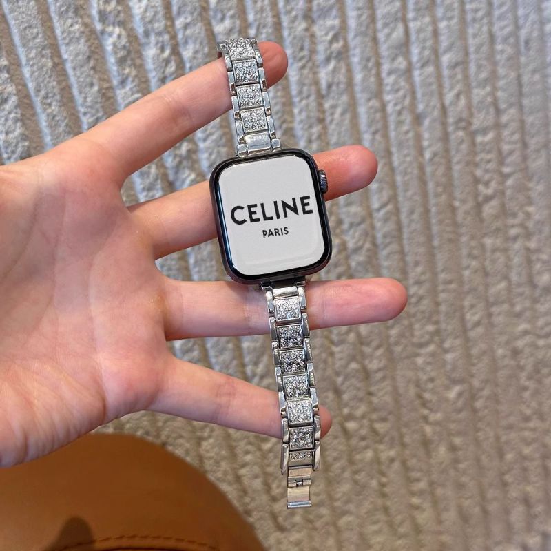 小蛮腰闪钻华为fit4手表watch fit3/2表带细满钻金属男女高级适用