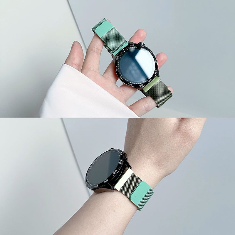 适用荣耀手表X5表带金属米兰尼斯honor腕带运动透气荣耀X5可调节