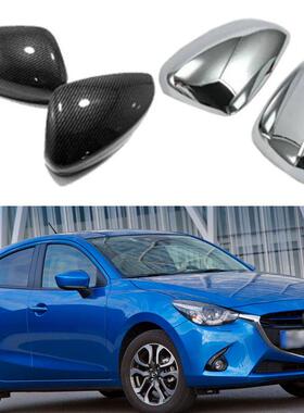 适用于14-16-23款马自达2Demio倒车镜盖后视镜外壳装饰