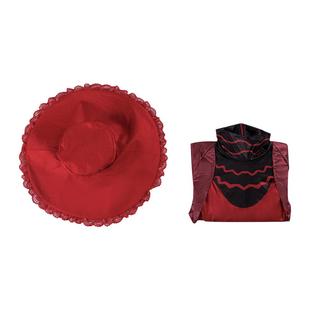 地狱客栈cos服Rosie恶魔罗茜红色长裙cosplay服装 万圣节表演服