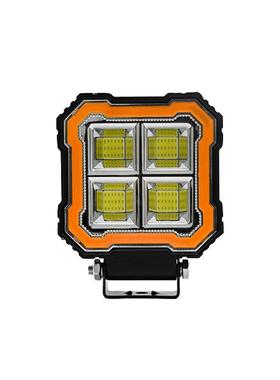 4inch方形cob工作灯 白光爆闪天使眼常亮聚光辅助灯越野车前大灯