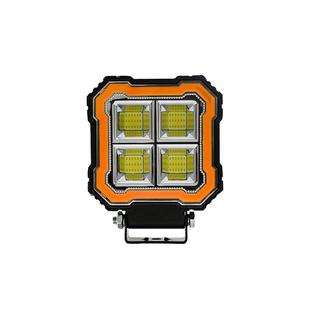 4inch方形cob工作灯 白光爆闪天使眼常亮聚光辅助灯越野车前大灯