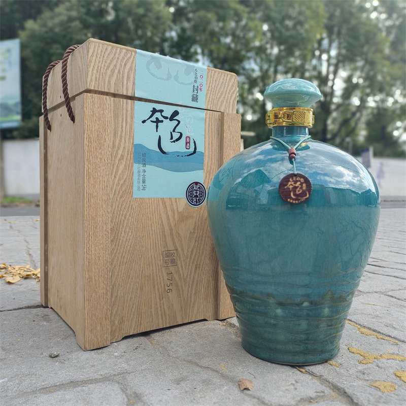 绍兴黄酒正宗女儿红2020年手工冬酿原酒5L木盒礼盒装10斤半干黄酒