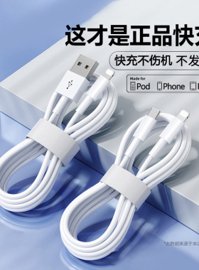赫尾适用苹果16快充数据线14iphone13闪充12promax充电器11线8p平板ipad加长2米USB转lighting冲手机Pad专用