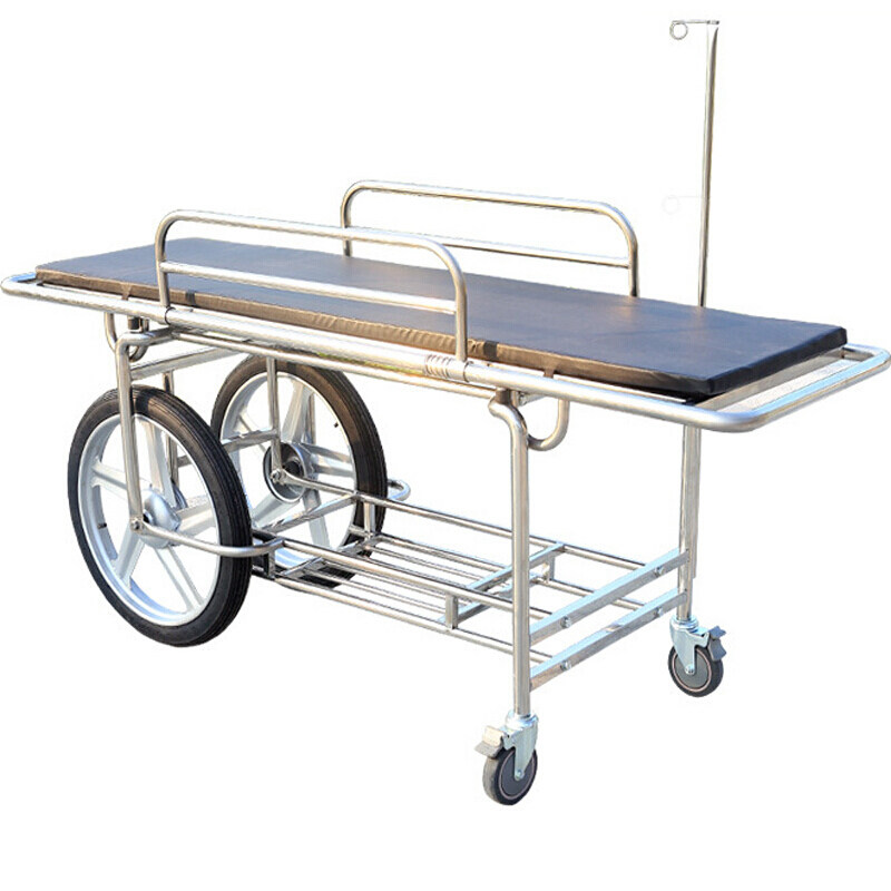 不锈钢救护担架车抢救急救车呼救床多功能手术推车病人担架小推车