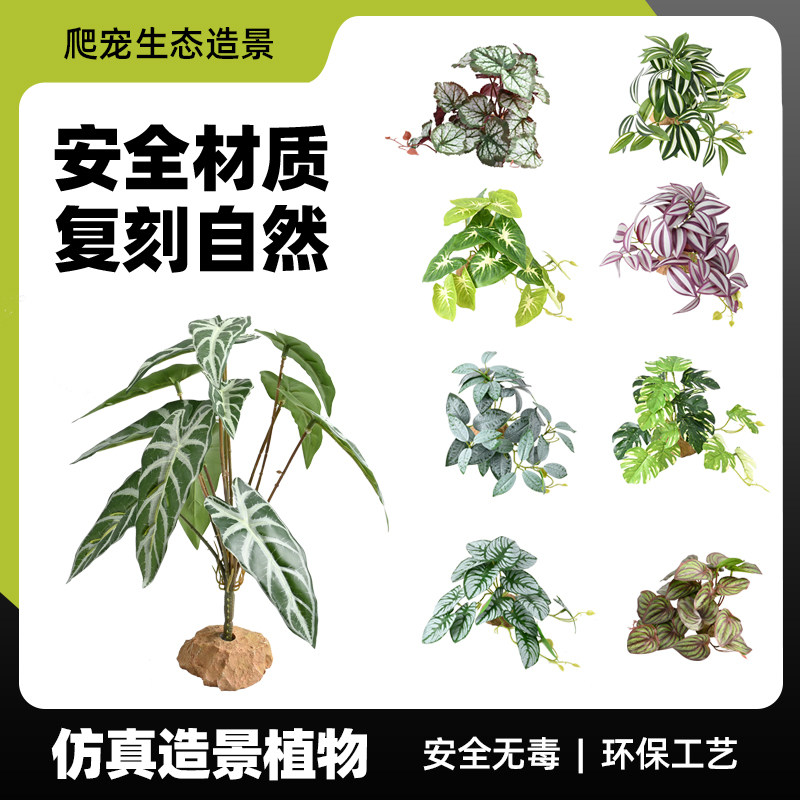 爬虫仿真躲避造景摆件植物乌龟蜥蜴睫角守宫饲养箱攀爬造景装饰,宠物/宠物食品及用品,爬宠躲避/造景,淘宝优惠券,粉丝福利购,淘宝优惠卷