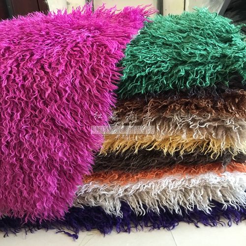 滩羊毛布料人造毛仿皮草长毛绒