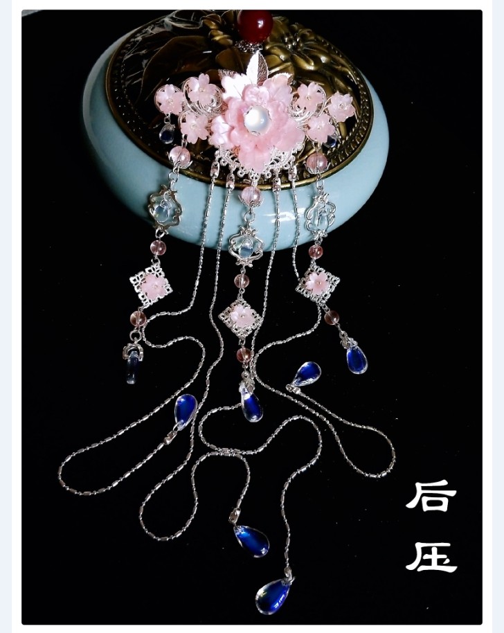 古风星辰流苏原创手工花朵发簪子