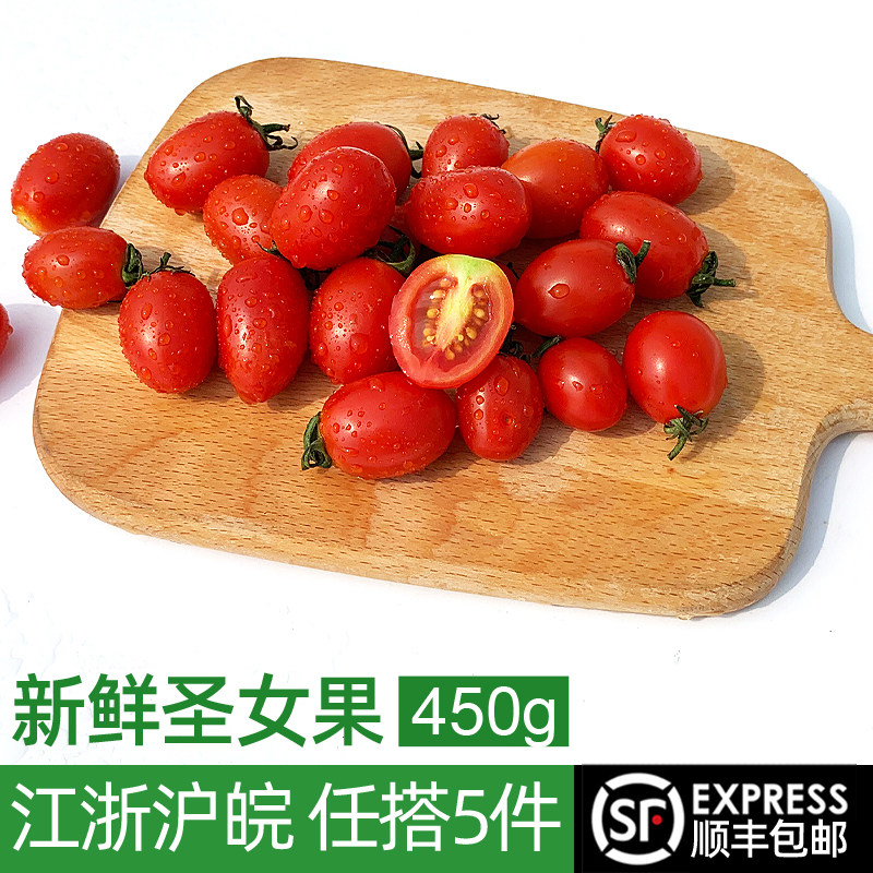 圣女果450g 新鲜蔬菜水果当季迷你小西红柿酸甜可口小番茄